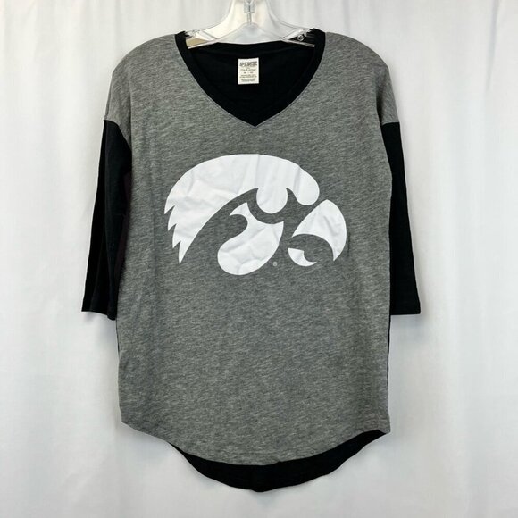 Its A Hawkeye Thing Womens Victorias Secret Pink T-Shirt Multicolor V Neck XS - Picture 1 of 10